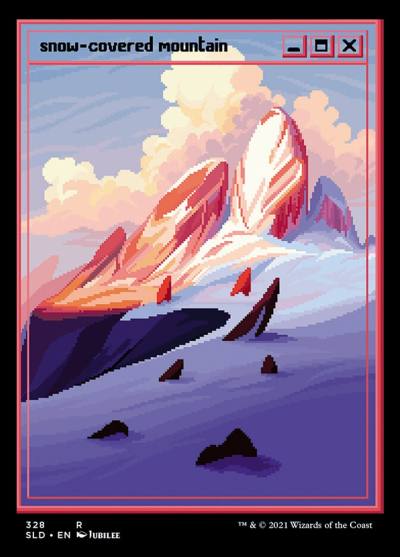 Snow-Covered Mountain SLD-328 Secret Lair Drop Magic card