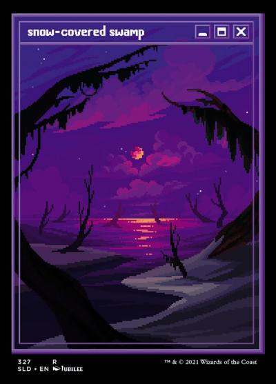 Snow-Covered Swamp SLD-327 Secret Lair Drop Magic card