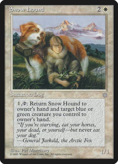 Snow Hound 53 Ice Age Magic card