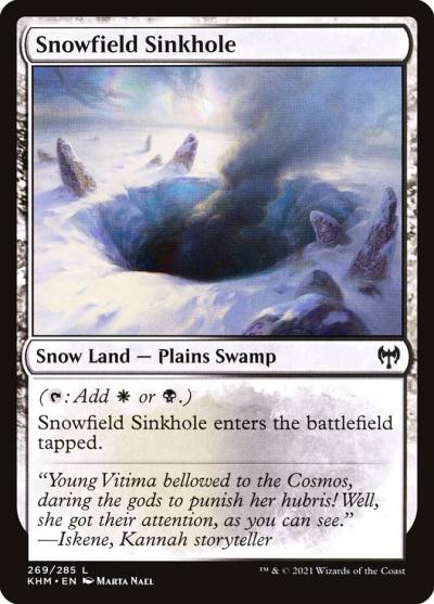Snowfield Sinkhole KHM-269 Kaldheim Magic card