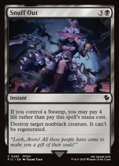 Snuff Out FIC-285 Final Fantasy Commander Magic card