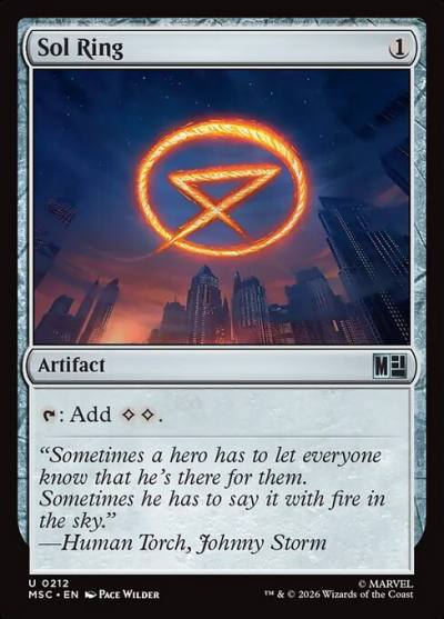 Sol Ring MSC-212 Marvel Super Heroes Commander Magic card