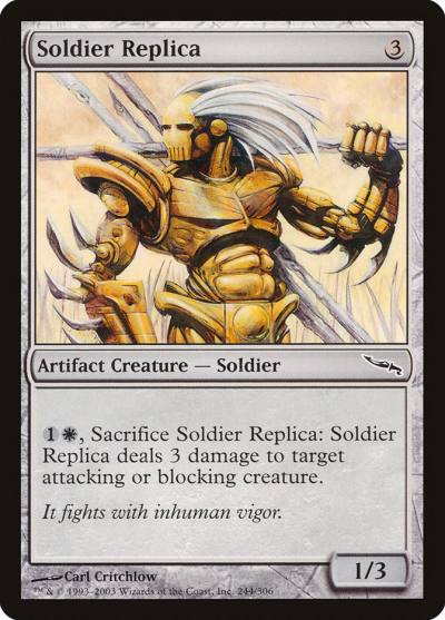 Soldier Replica 244 Mirrodin Magic card