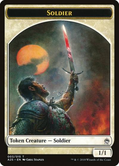 Soldier TA25-3 Masters 25 Tokens Magic card