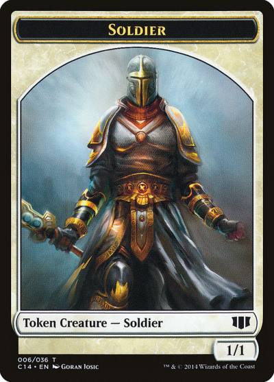 Soldier TC14-6 Commander 2014 Tokens Magic card