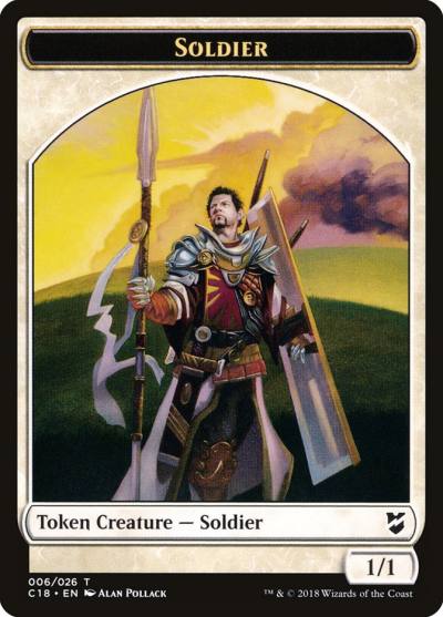 Soldier TC18-6 Commander 2018 Tokens Magic card