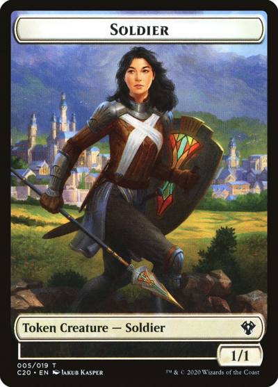 Soldier TC20-5 Commander 2020 Tokens Magic card