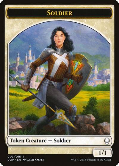Soldier TDOM-3 Dominaria Tokens Magic card