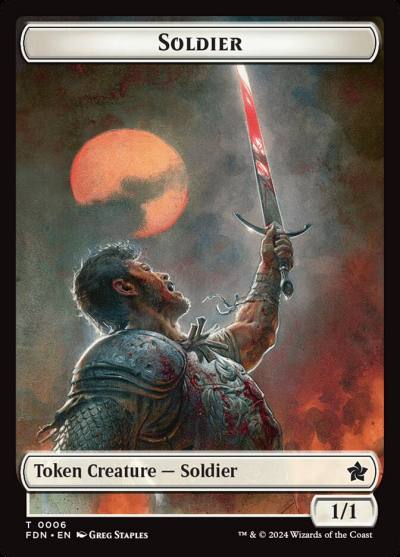 Soldier TFDN-6 Foundations Tokens Magic card