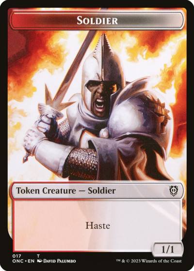 Soldier TONC-17 Phyrexia: All Will Be One Commander Tokens Magic card