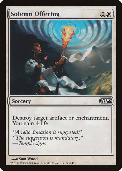 Solemn Offering M10-33 Magic 2010 Magic card
