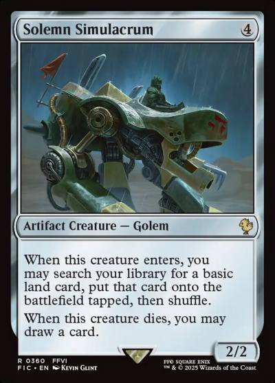 Solemn Simulacrum FIC-360 Final Fantasy Commander Magic card