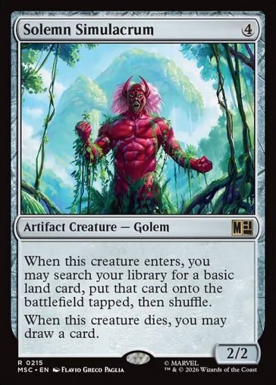 Solemn Simulacrum MSC-215 Marvel Super Heroes Commander Magic card