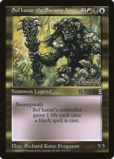 Sol'kanar the Swamp King OLEP-15 Oversized League Prizes Magic card