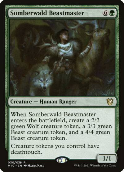 Somberwald Beastmaster MIC-30 Midnight Hunt Commander Magic card