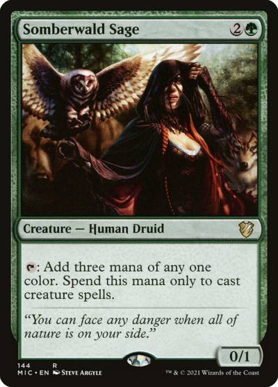 Somberwald Sage MIC-144 Midnight Hunt Commander Magic card