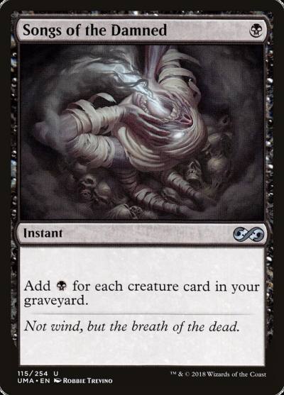 Songs of the Damned UMA-115 Ultimate Masters Magic card