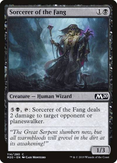Sorcerer of the Fang 114 Core Set 2020 Magic card