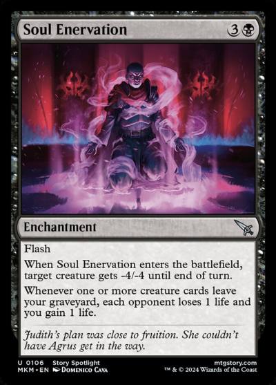 Soul Enervation MKM-106 Murders at Karlov Manor Magic card