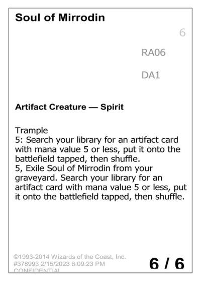Soul of Mirrodin UNK-RA06B Unknown Event Magic card