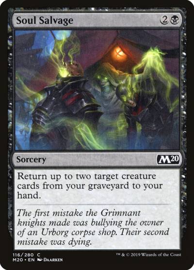 Soul Salvage M20-116 Core Set 2020 Magic card