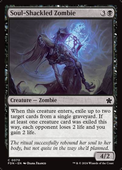 Soul-Shackled Zombie FDN-70 Foundations Magic card