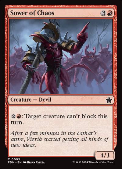 Sower of Chaos 95 Foundations Magic card