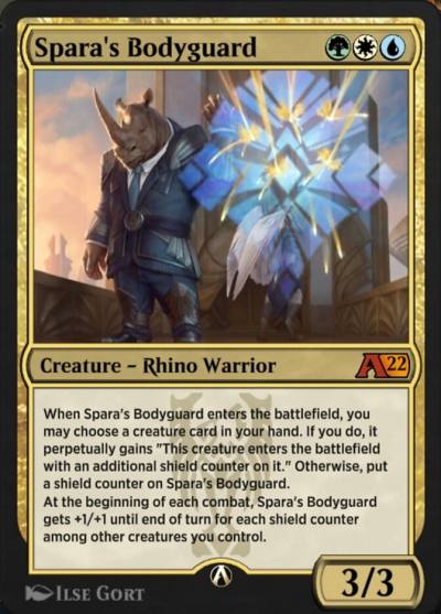Spara's Bodyguard YSNC-28 Alchemy: New Capenna Magic card