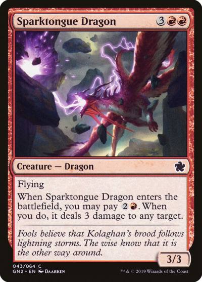 Sparktongue Dragon GN2-43 Game Night 2019 Magic card