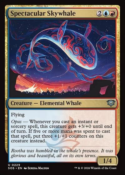 Spectacular Skywhale 229 Secrets of Strixhaven Magic card