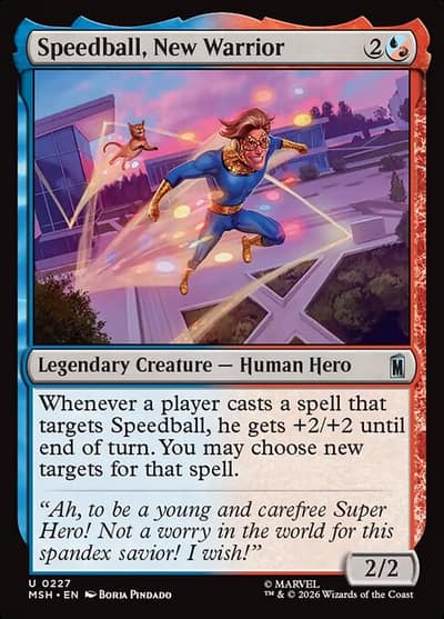 Speedball, New Warrior 227 Marvel Super Heroes Magic card