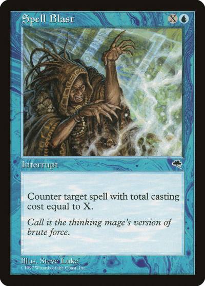 Spell Blast TMP-89 Tempest Magic card
