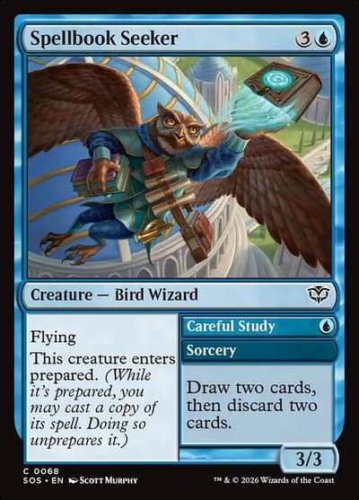 Spellbook Seeker // Careful Study 68 Secrets of Strixhaven Magic card