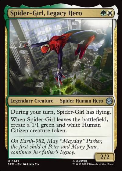 Spider-Girl, Legacy Hero SPM-149 Marvel's Spider-Man Magic card