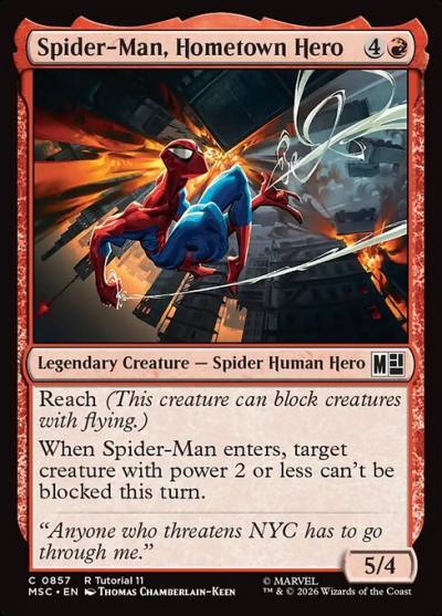 Spider-Man, Hometown Hero MSC-857 Marvel Super Heroes Commander Magic card