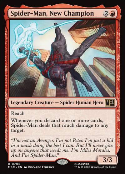 Spider-Man, New Champion MSC-705 Marvel Super Heroes Commander Magic card