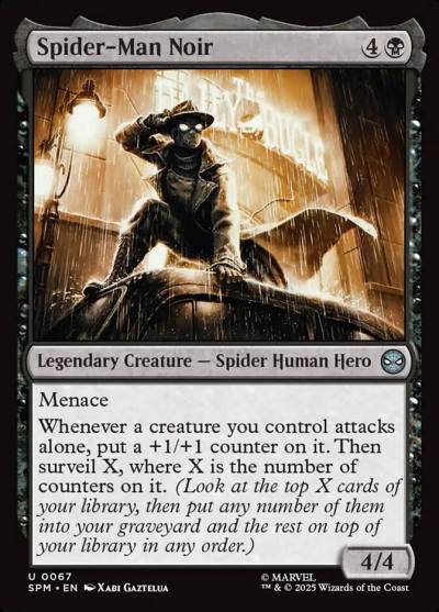 Spider-Man Noir SPM-67 Marvel's Spider-Man Magic card