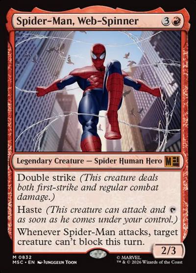 Spider-Man, Web-Spinner MSC-832 Marvel Super Heroes Commander Magic card