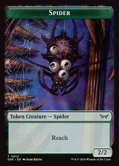 Spider TDSK-12 Duskmourn: House of Horror Tokens Magic card