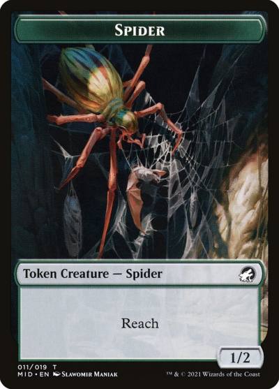 Spider TMID-11 Innistrad: Midnight Hunt Tokens Magic card