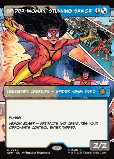Spider-Woman, Stunning Savior SPM-230 Marvel's Spider-Man Magic card