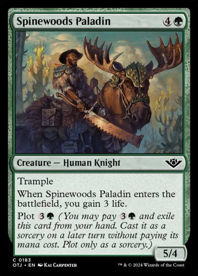 Spinewoods Paladin 183 Outlaws of Thunder Junction Magic card