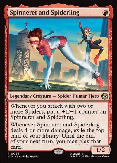 Spinneret and Spiderling SPM-94 Marvel's Spider-Man Magic card