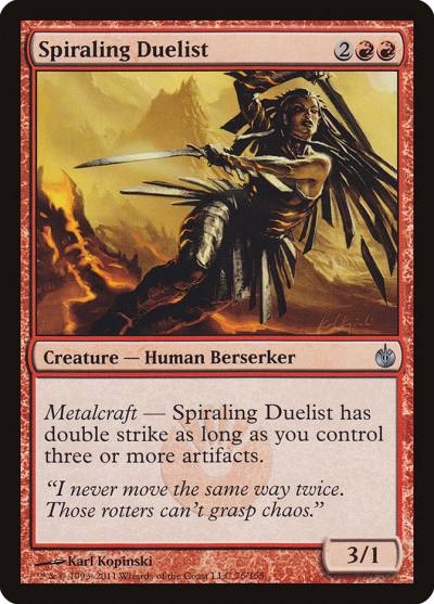 Spiraling Duelist 76 Mirrodin Besieged Magic card