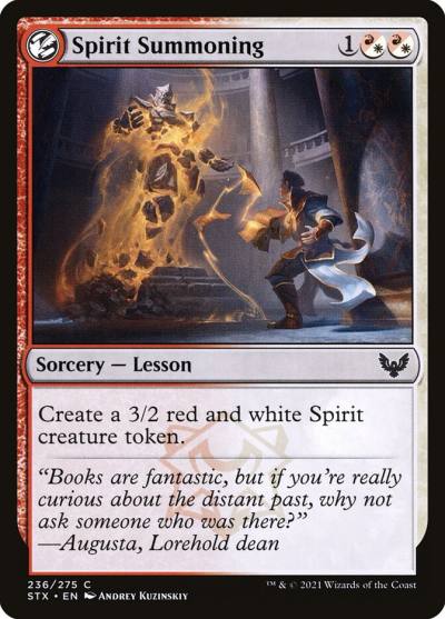 Spirit Summoning STX-236 Strixhaven: School of Mages Magic card