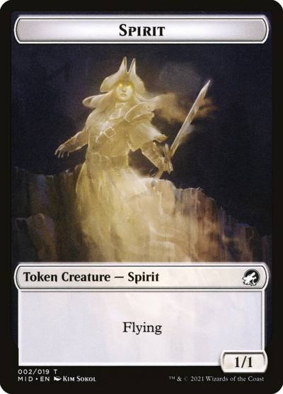 Spirit TMID-2 Innistrad: Midnight Hunt Tokens Magic card