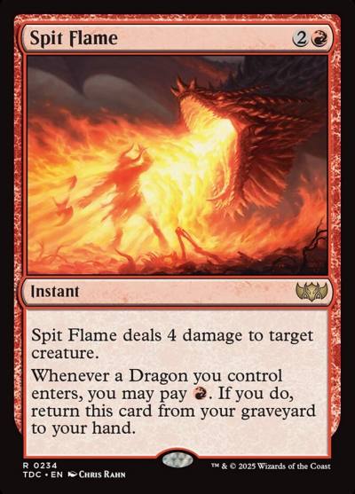 Spit Flame TDC-234 Tarkir: Dragonstorm Commander Magic card