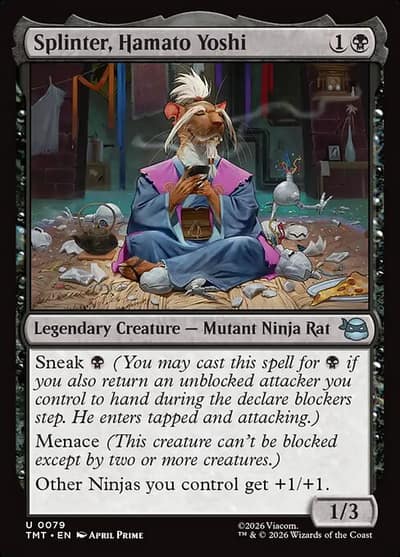 Splinter, Hamato Yoshi 79 Teenage Mutant Ninja Turtles Magic card