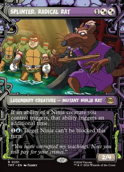 Splinter, Radical Rat TMT-251 Teenage Mutant Ninja Turtles Magic card