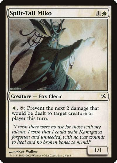 Split-Tail Miko 23 Betrayers of Kamigawa Magic card